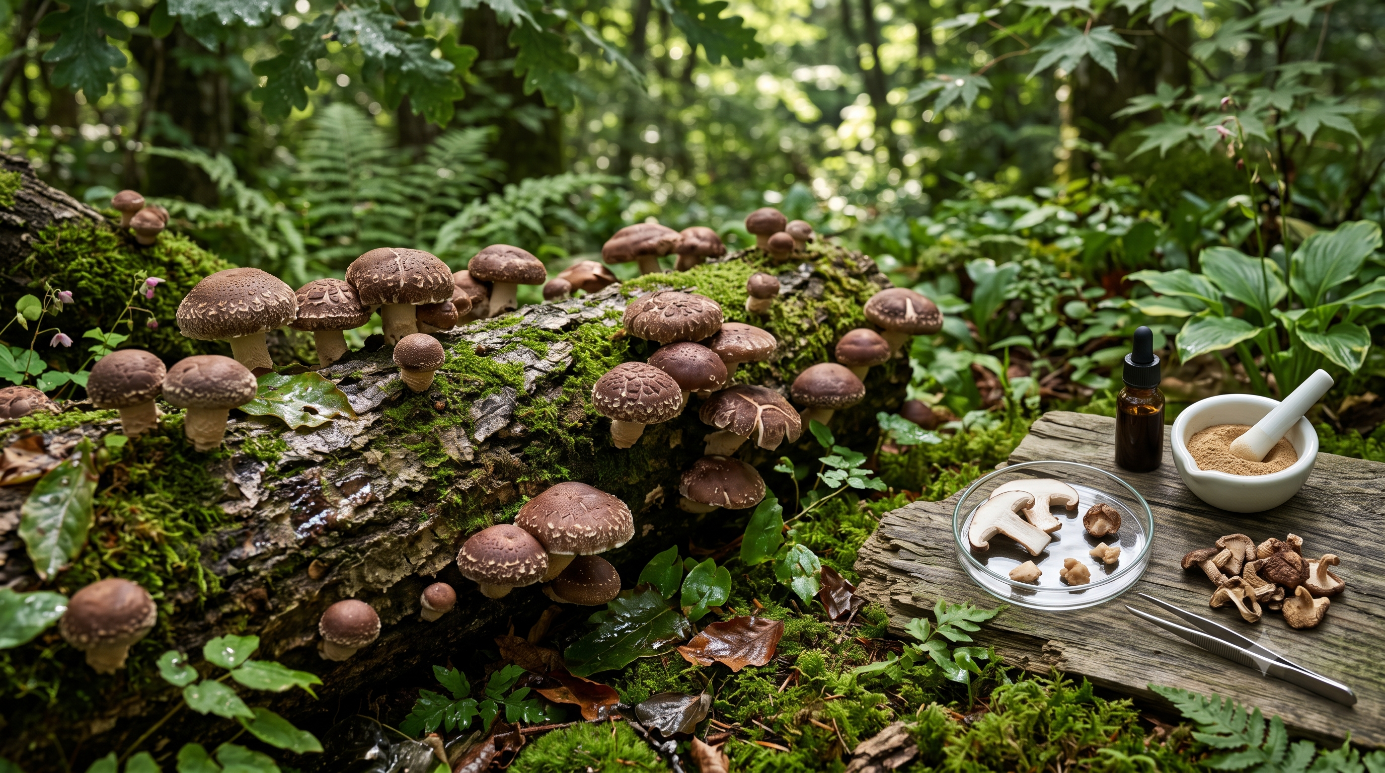 Shiitake (twardnik japoński) — pełna monografia: właściwości, składniki aktywne, dawkowanie